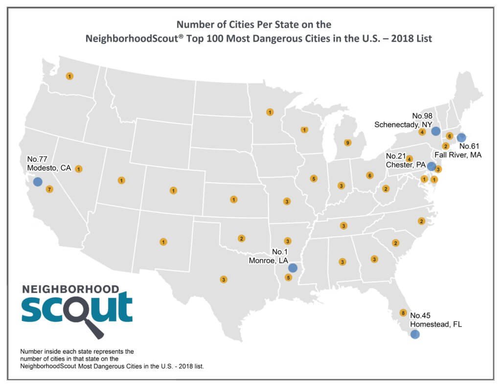 most dangerous cities in the us